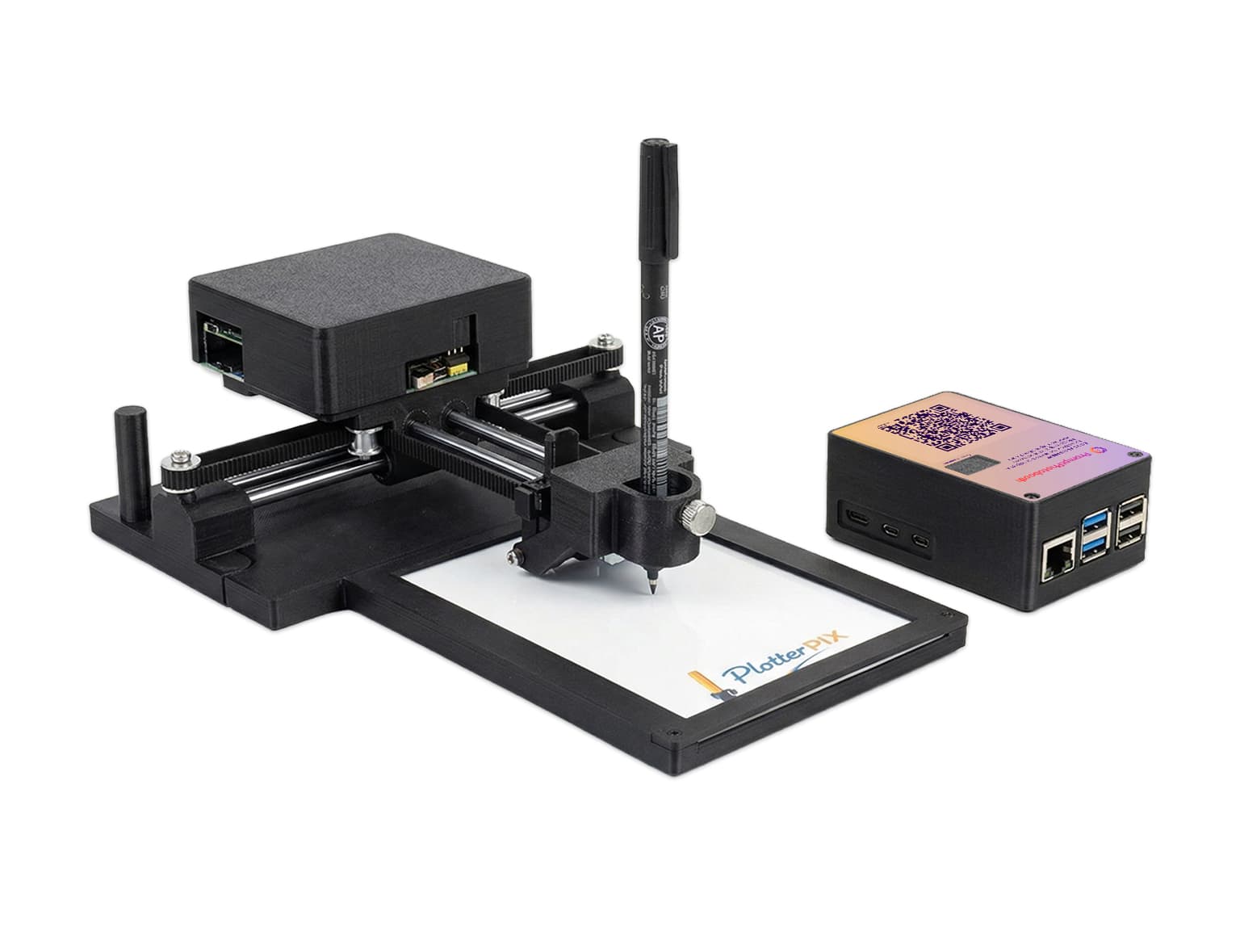 Plotterpix + Raspberry Pi 5 drawing robot bundle